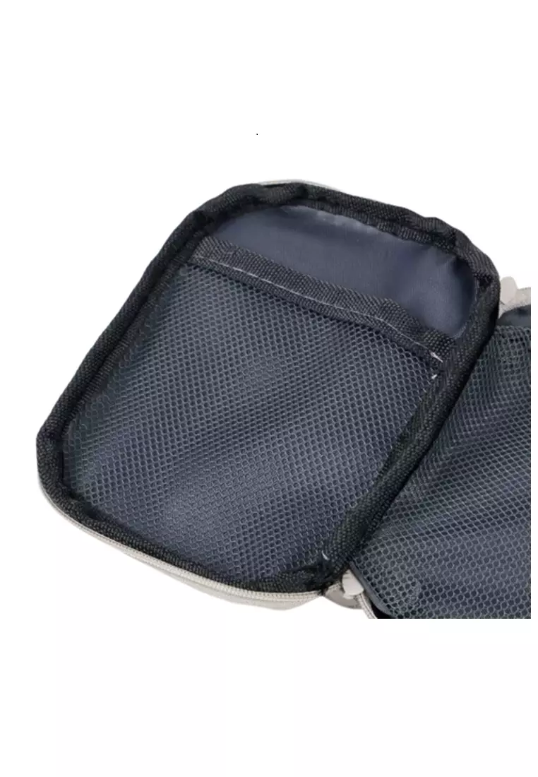 Nacho Tas Travel Obat P3K Medical First Aid Kit Portable Bag Unisex Waterproof Material Polyester ORIGINAL - Gray