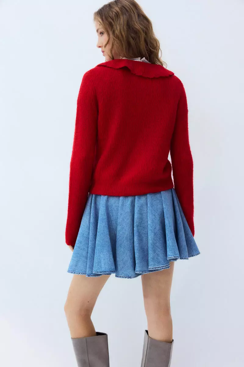 Collared cardigan