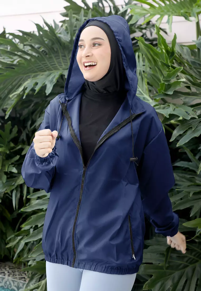 Zelena - Airy Waterproof Jacket | Jaket Olahraga | Sauna Suit - Imperial Navy