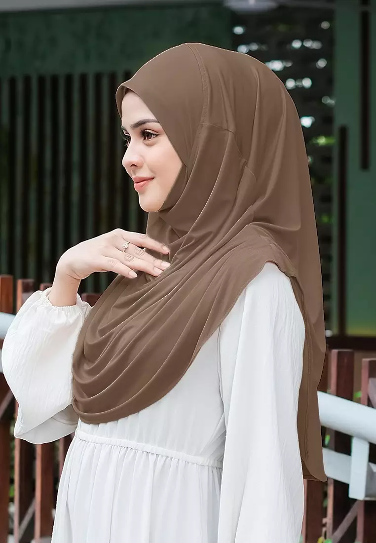 HIJAB INSTAN FATHIA - COFFEE