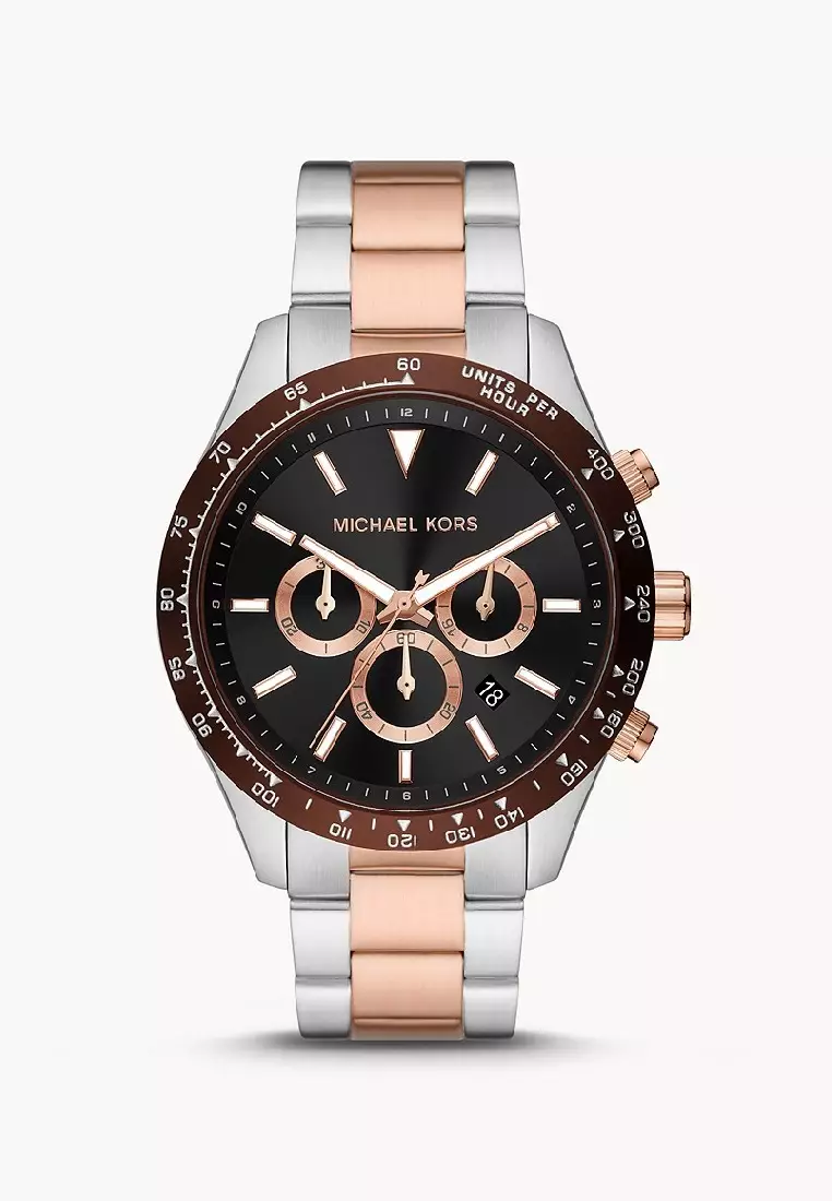 MICHAEL KORS Layton Chronograph Two Tone Stainless Steel Watch