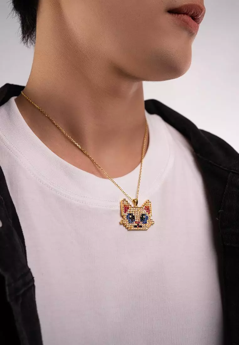 Pixel Cute Cat Pendant 013
