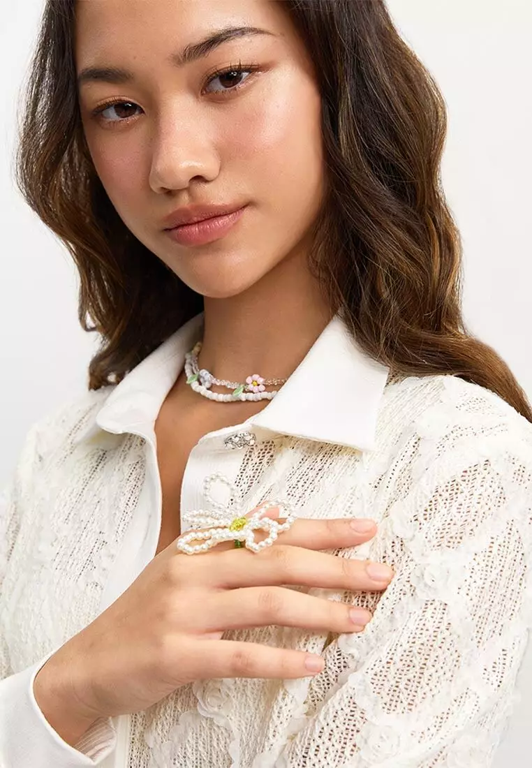 Floral Semi-sheer Crop Top