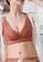 ZITIQUE brown Women's Non-wired Thick 3/4 Cup Push Up Lace Trimmed Bra - Caramel C0786USA4EC089GS_3