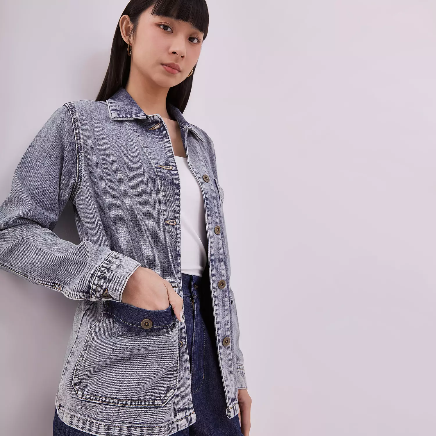 DUST Jaket Denim Saga Light Blue (D.61124)