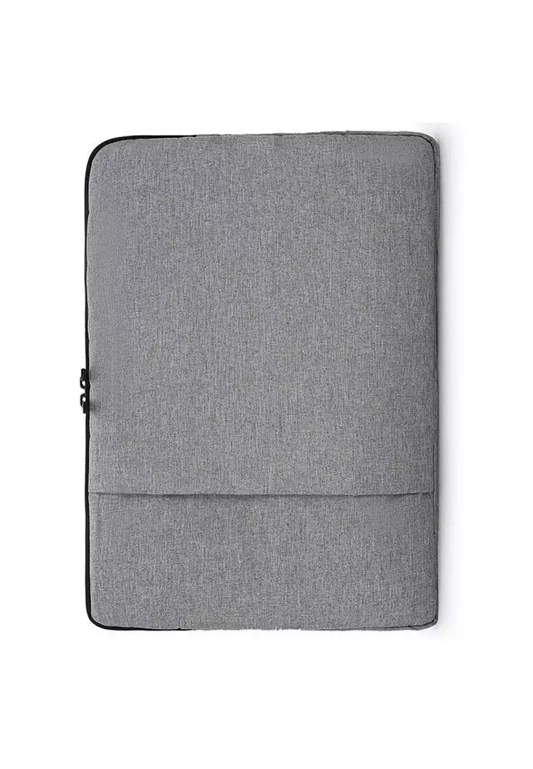 Quenty Sarung Sleeve Case Unisex For Laptop Large Storage 15 Inch Waterproof Material Nylon ORIGINAL - Grey