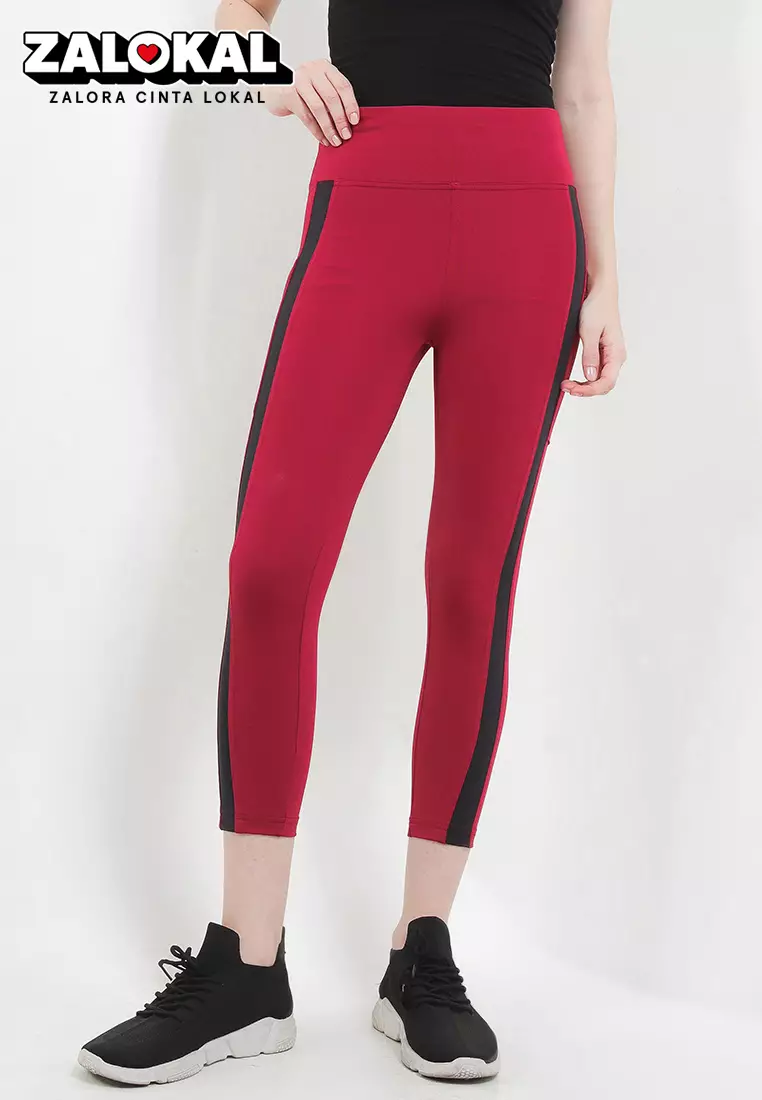Celana Panjang Legging Olahraga Ladies Sport Long Pants Active Sport Olahraga Senam Yoga Pilates Gym Ketat Spandex