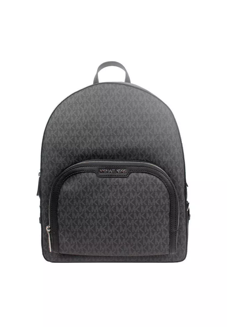 Buy Michael Kors Jaycee Large Logo Backpack In Black  display picture 1