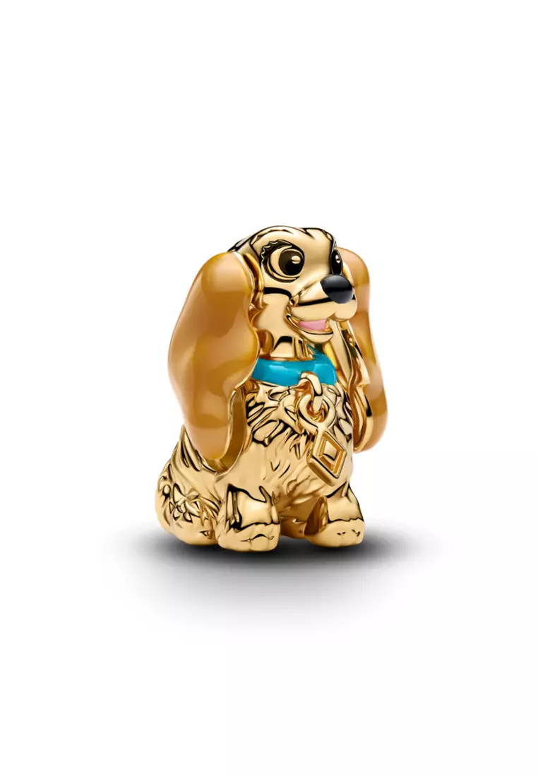 Buy PANDORA Pandora x Disney 14K Gold Plated Lady Charm Online | ZALORA ...