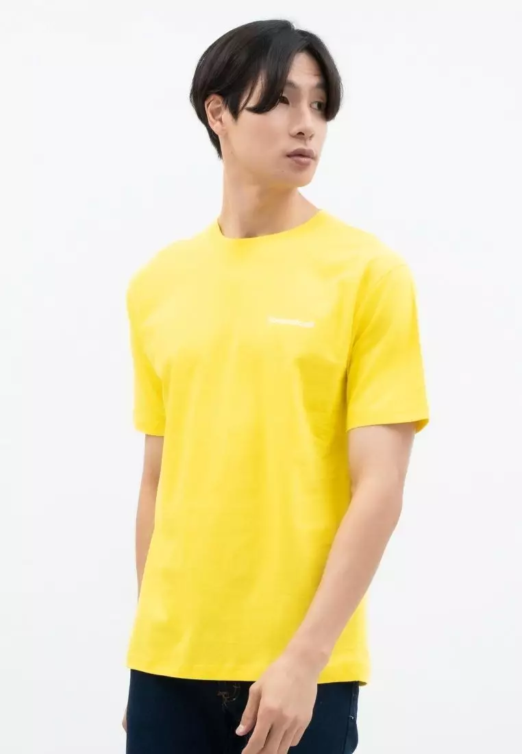 Kaos Polos Pria Premium Katun Combed Lengan Pendek Kuning