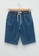 LC Waikiki blue Drawstring Denim Shorts 0FE0BAAEC94690GS_5