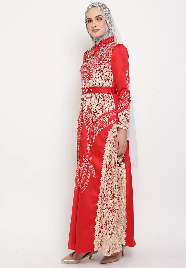 Bibiq Gamis Brokat Satin