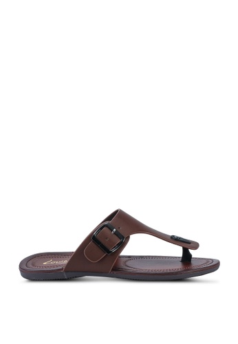 Louis Cuppers brown Buckle Chappal Sandals 59172SH6F9467AGS_1