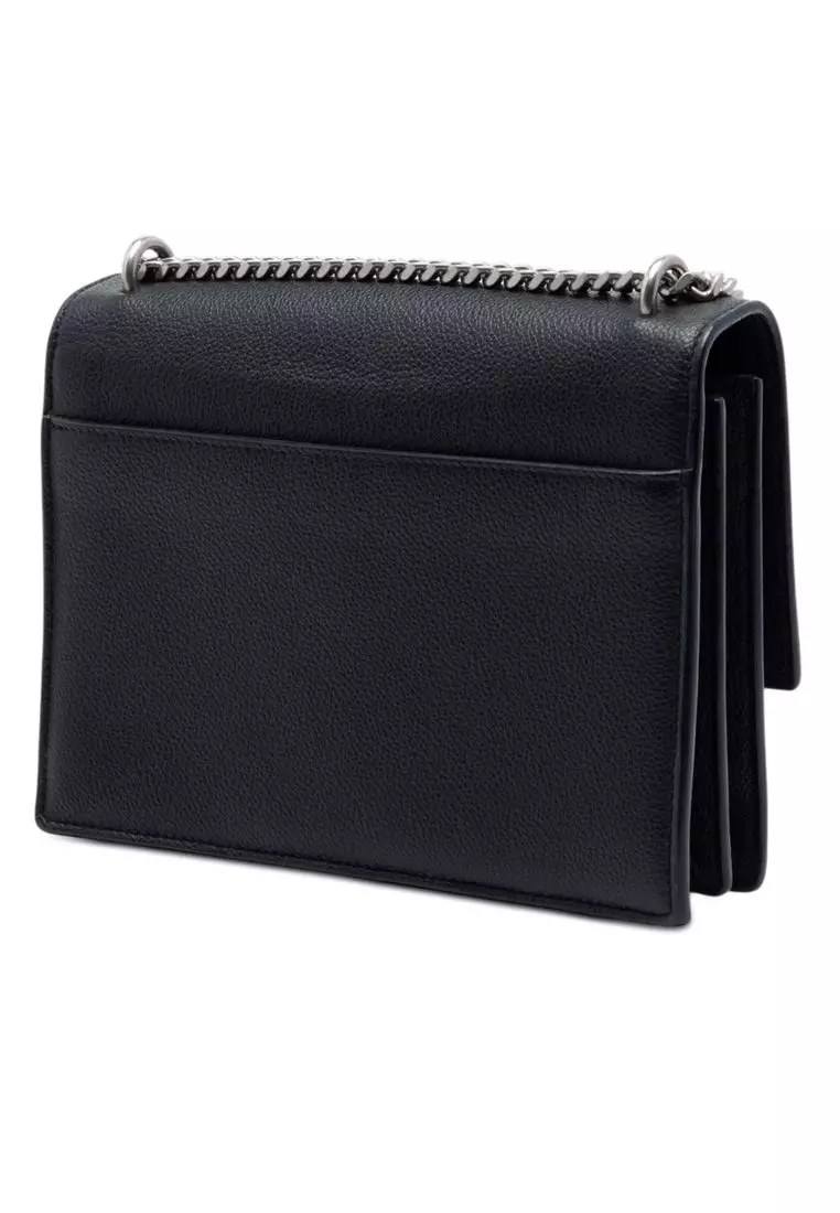 Pre-Loved Saint Laurent Medium Grained Calfskin Monogram Sunset Crossbody