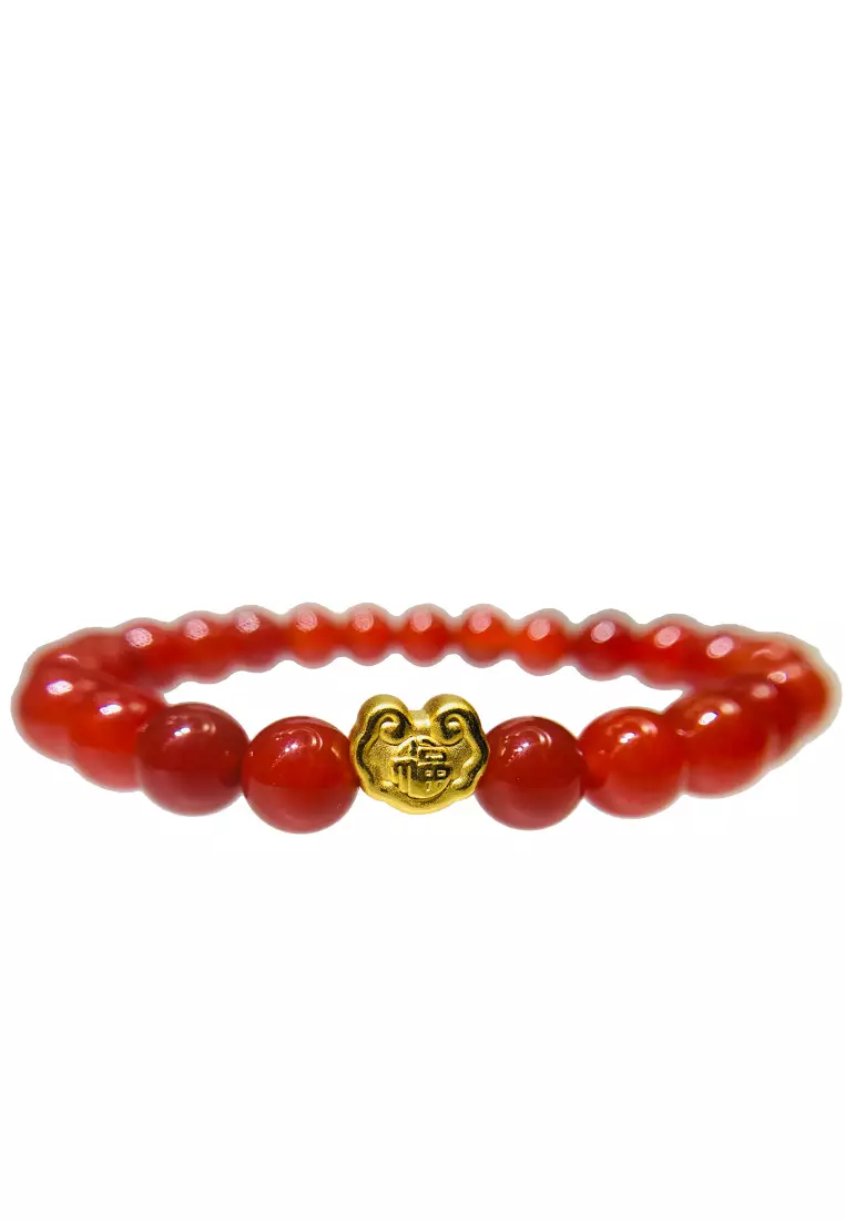 Red and gold best sale bracelet