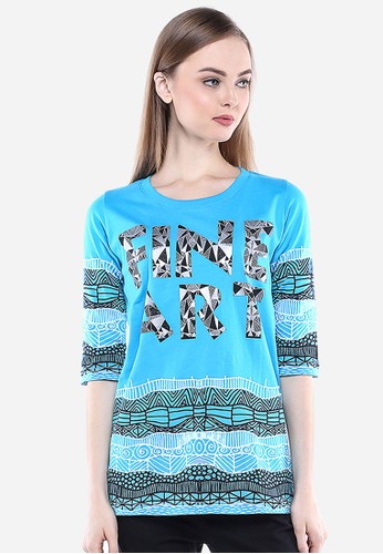 Jual LGS LGS Regular Fit Kaos  Wanita  Biru Gambar 