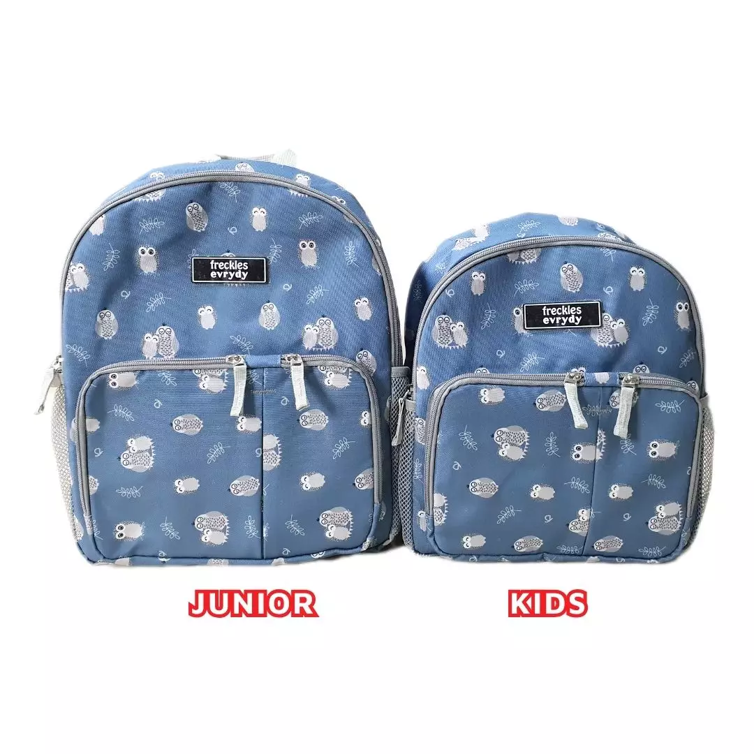 Bundling Freckles Evrydy Backpack Kids & Junior Owl Blue - Tas sekolah anak couple