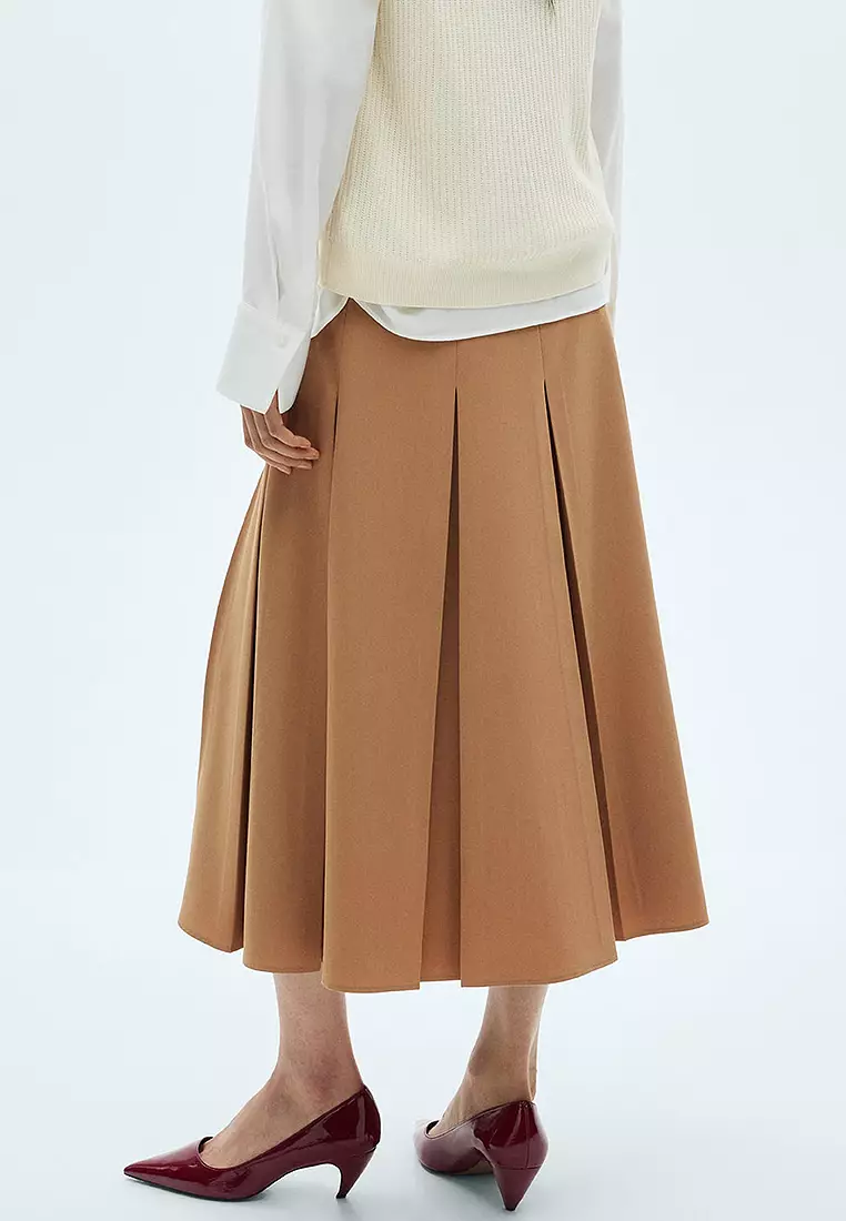 Godet Midi Skirt