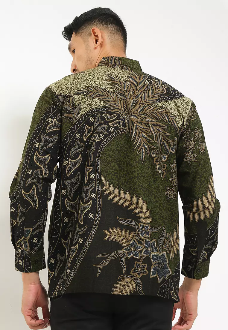 BATIK TALENTA EXCLUSIVE Lengan panjang MOTIF BUNGGA Hijau 02