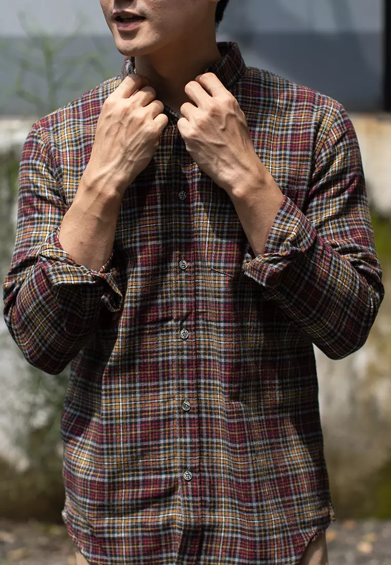 kemeja Flannel Cotton Tangan Panjang OXCON OX15