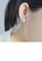 Glamorousky white 925 Sterling Silver Simple Fashion Flower Freshwater Pearl Stud Earrings BBDE5AC74855C8GS_5