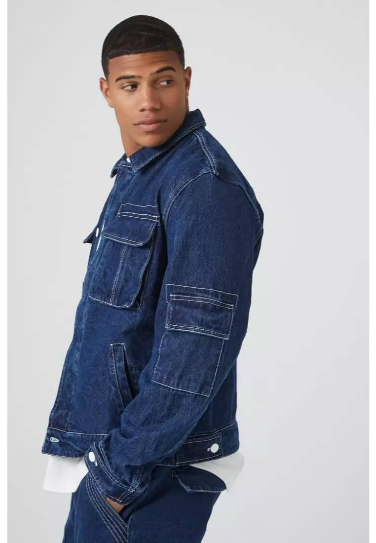 Forever 21 denim new arrivals jacket mens