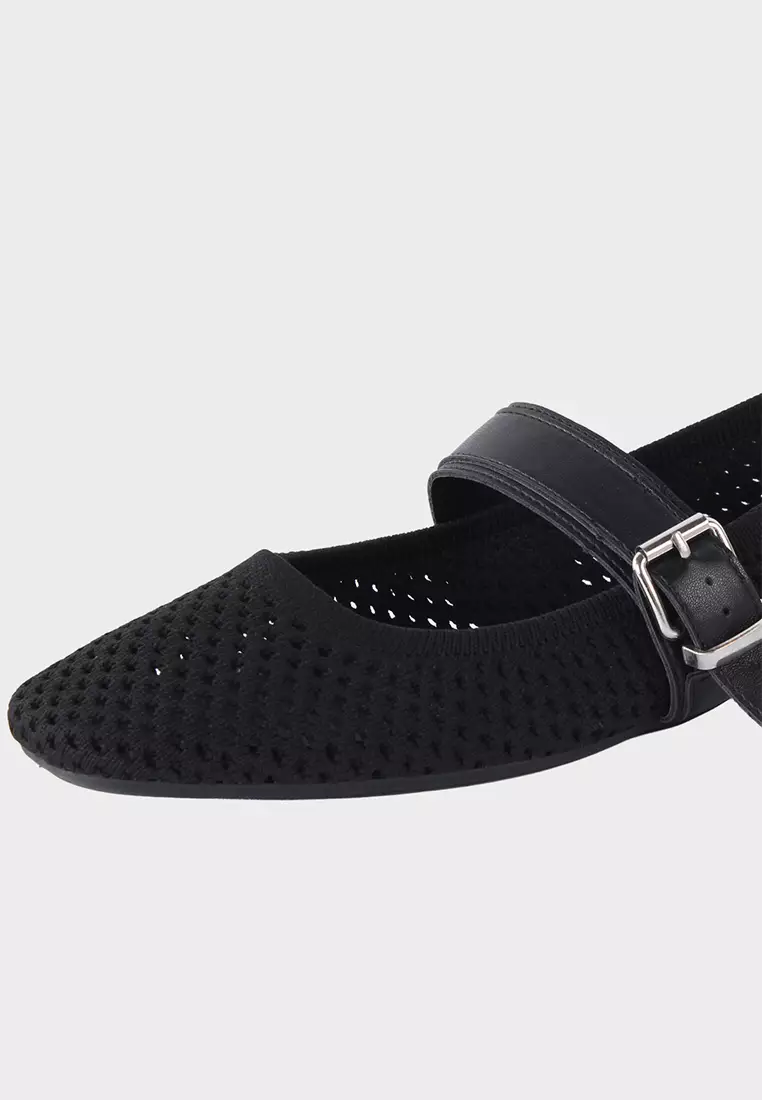 cushOn Women's Feya Knitted Mary Jane Shoes