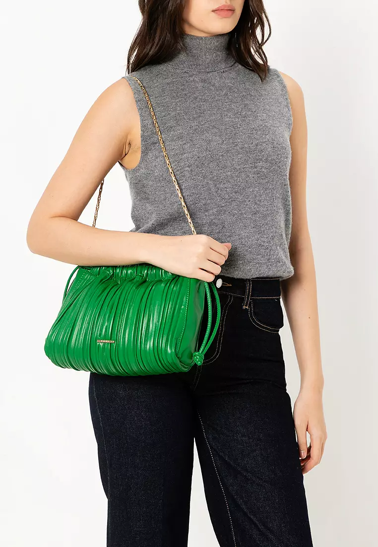 ☆ ☆ Women's CKJ Drawstring Crossbody Light Gree Calvin Klein cross body bag CK Set Camera Bag Spirit Green
