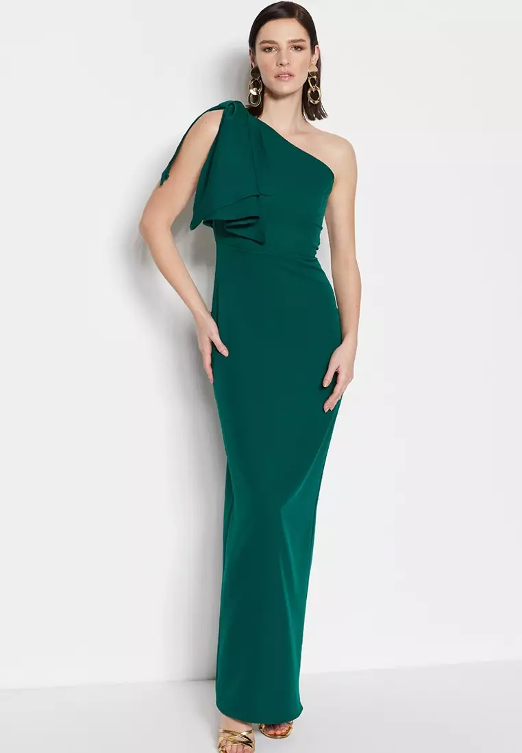 Ruffled Evening Prom Dress