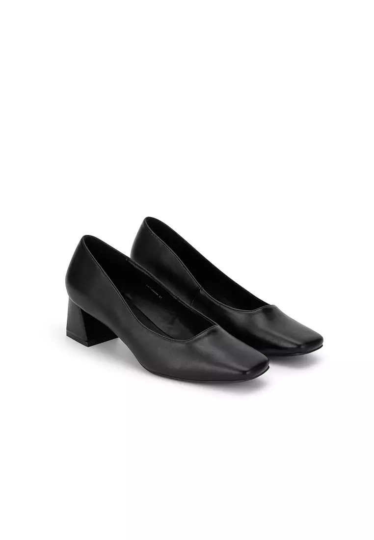 SQUARE TOE CHUNKY HEEL PUMP 方頭粗跟鞋