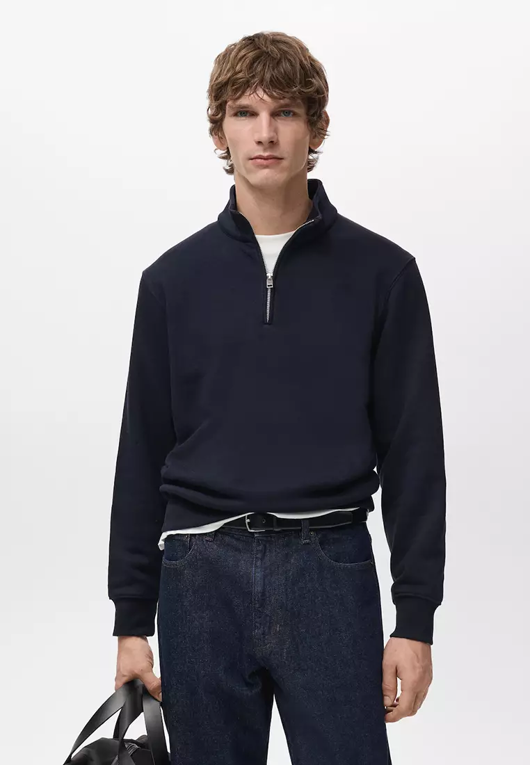 Regular-Fit Sweatshirt With Zip
