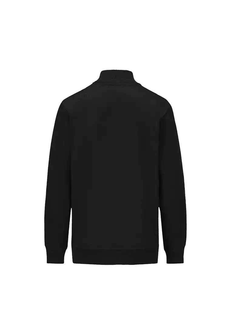 Mock Neck Henley Knitted Sweater