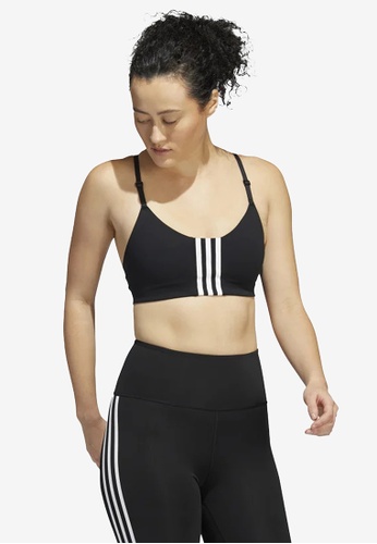 ADIDAS black aeroimpact training light support bra BBB86US71523D5GS_1
