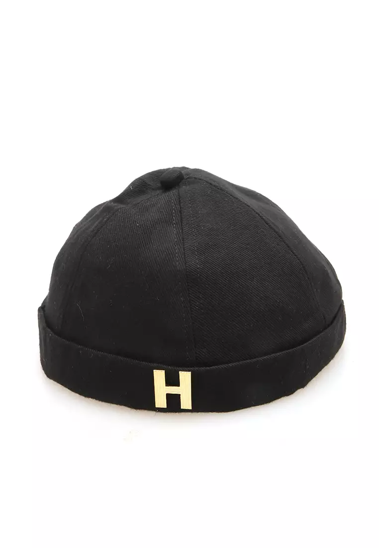 Kai Topi Peci Miki Hat Polos Pria Wanita Uniqe Design Material Cotton ORIGINAL - Black