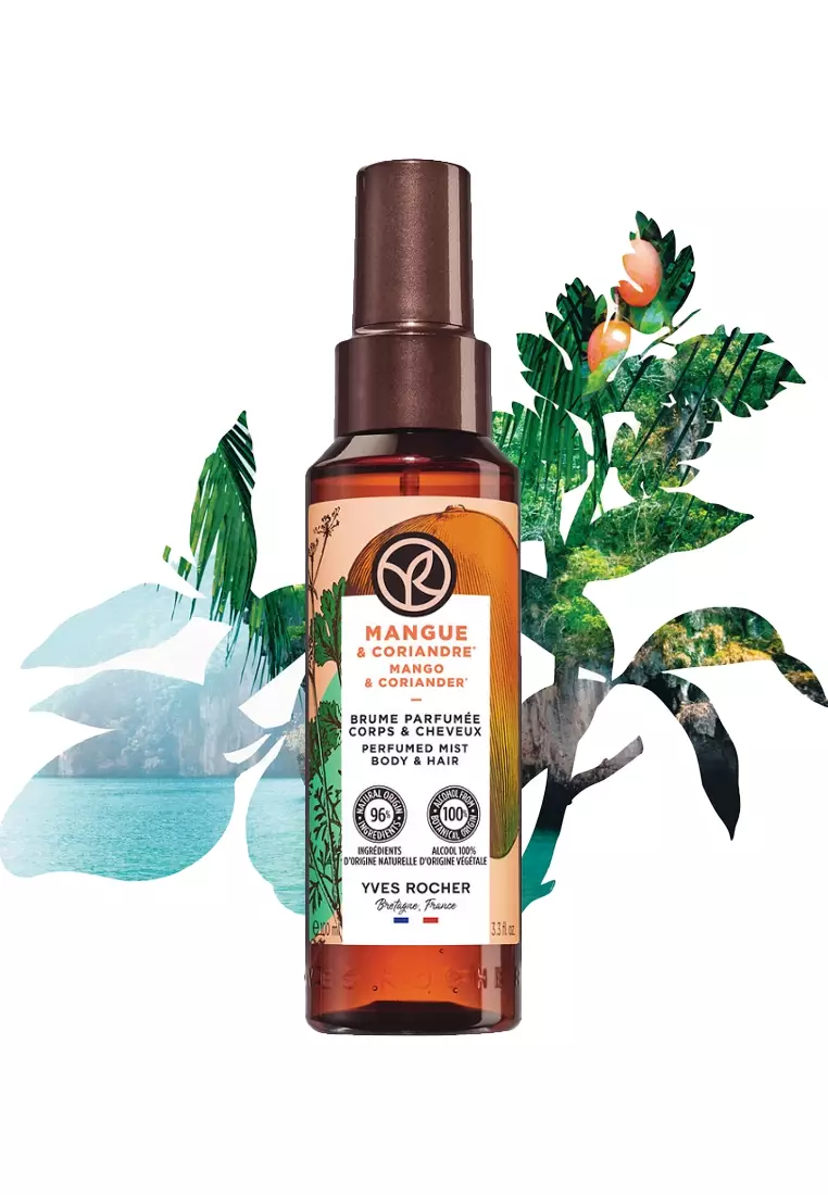 Mango Coriander Perfume Hair & Body Mist - 100ml Natural Fragrance Body Spray