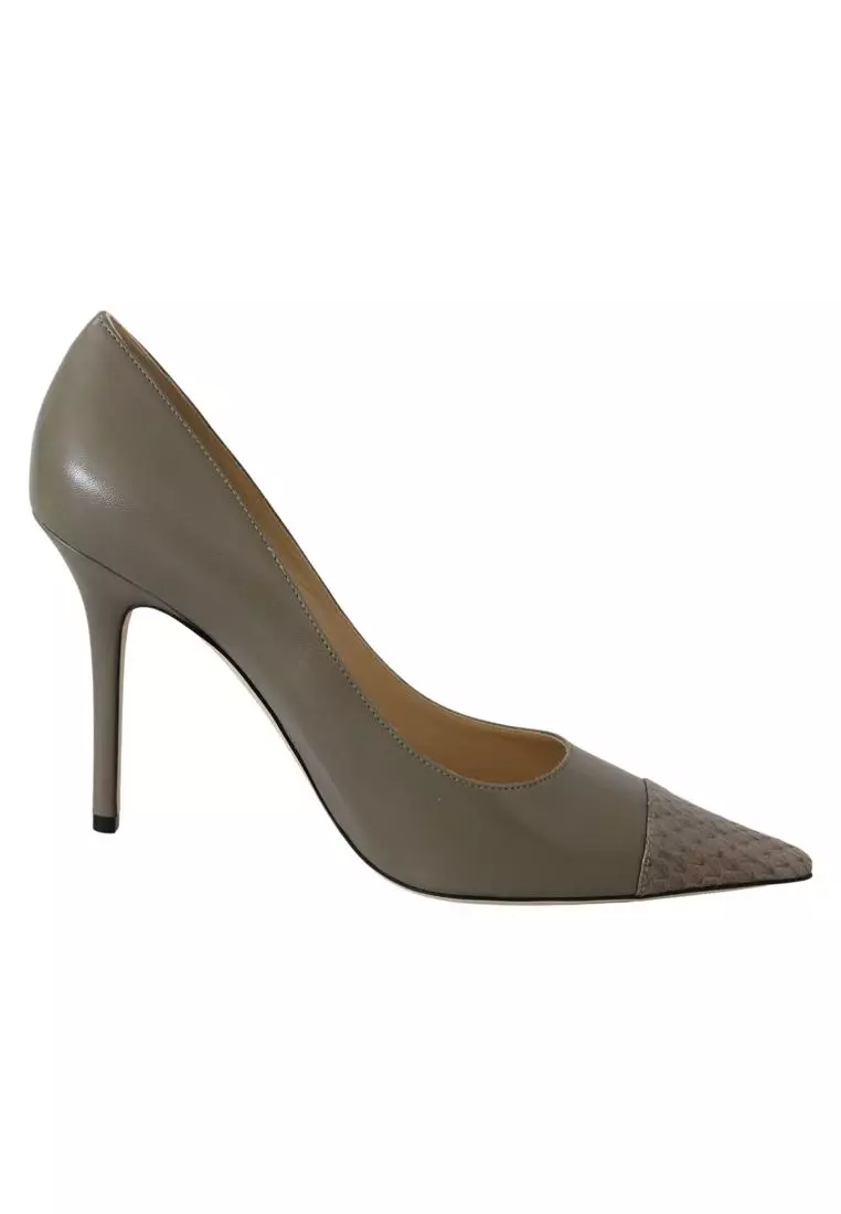 Buy Jimmy Choo Jimmy Choo Pebble Green Leather Amika Pumps Online