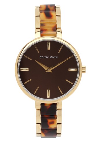 Christ Verra Fashion Women’s Watch CV 67255L-12 BRN Brown Gold Stainless Steel