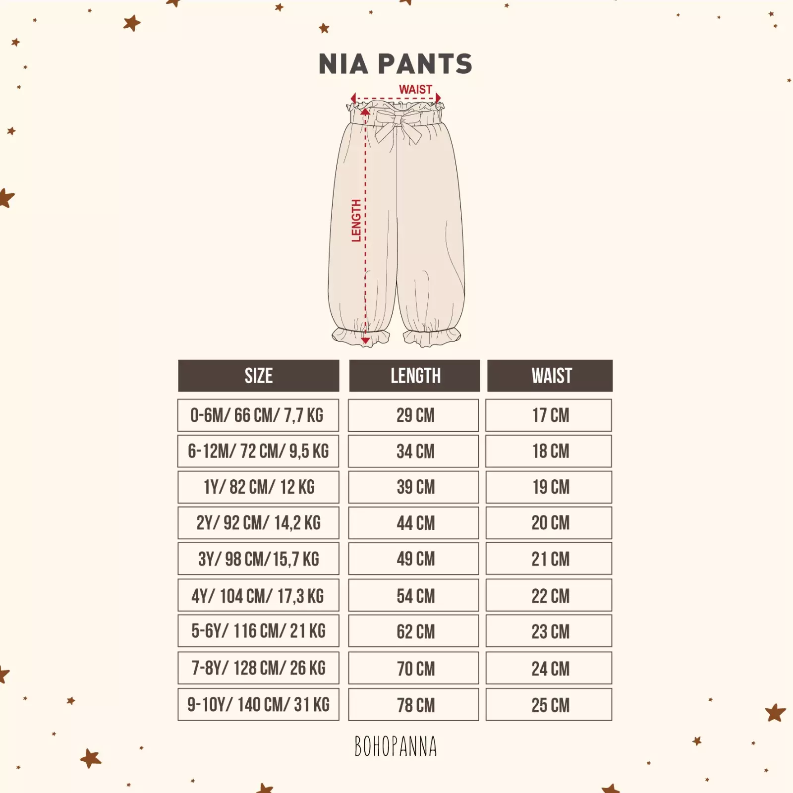 BOHOPANNA - NIA PANTS - CELANA PANJANG ANAK PEREMPUAN