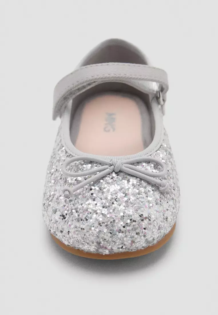 Glitter-Effect Ballet Flats