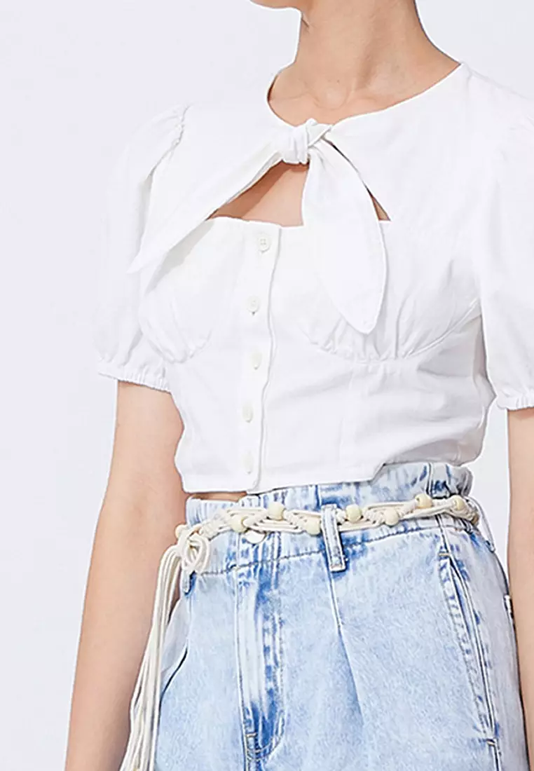 Ribbon Knot Crop Top