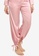 ZALORA BASICS pink Lounge Tie Cuff Satin Pants B7C4FAA1EC9B4FGS_3