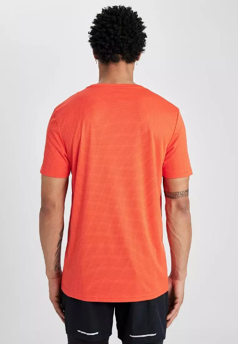 Slim Fit Printed Sports T-Shirt