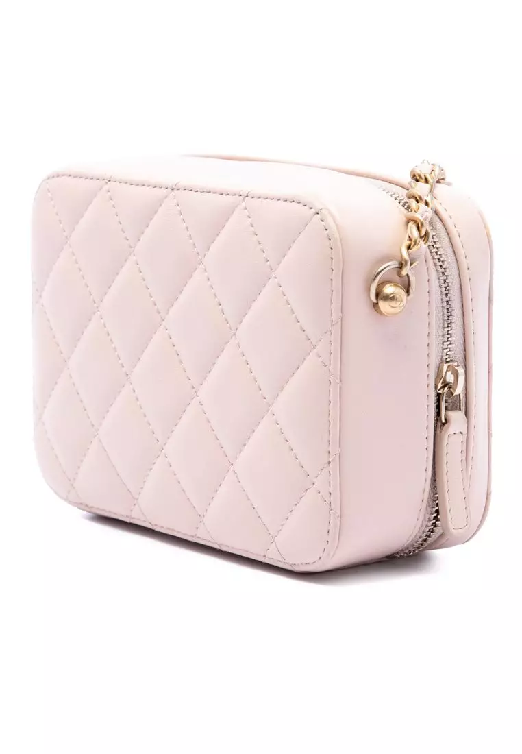 Pre-Loved Chanel Cc Quilted Lambskin Pearl Crush Camera Bag