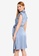Hopeshow blue Asymmetrical Hem Front Wrap Dress BDB31AAFC8624BGS_2
