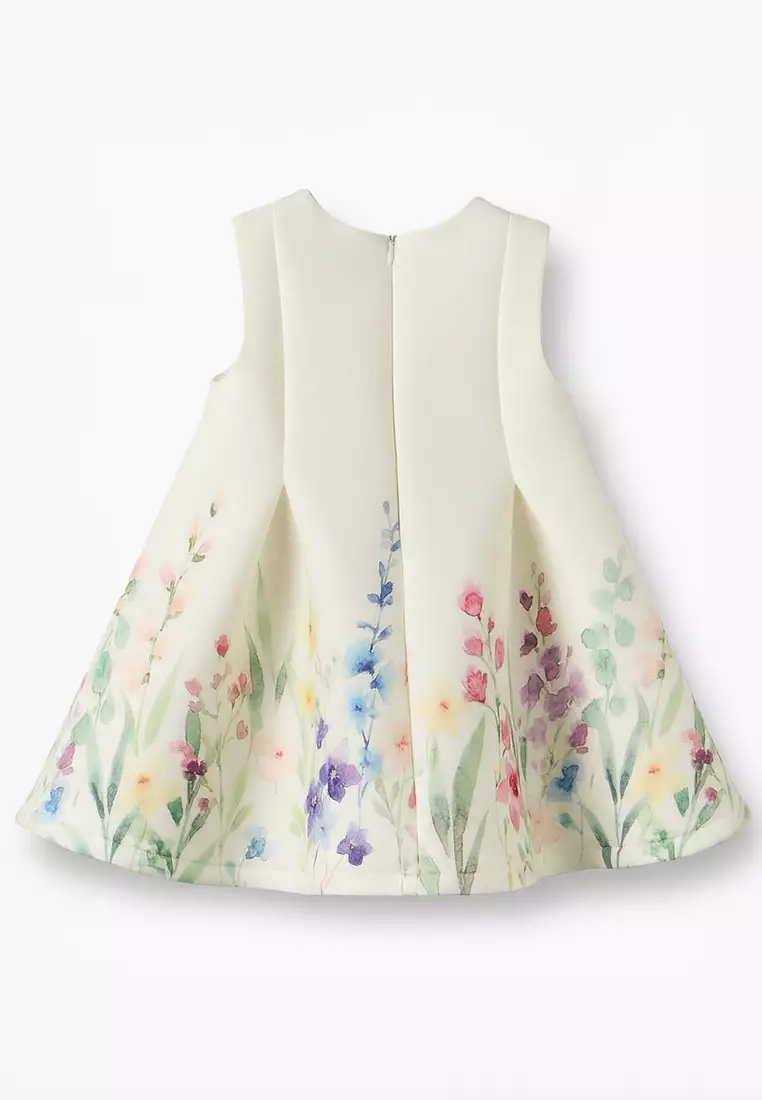 Babyshop Juniors Round Neck Sleeveless Dress With Floral Print