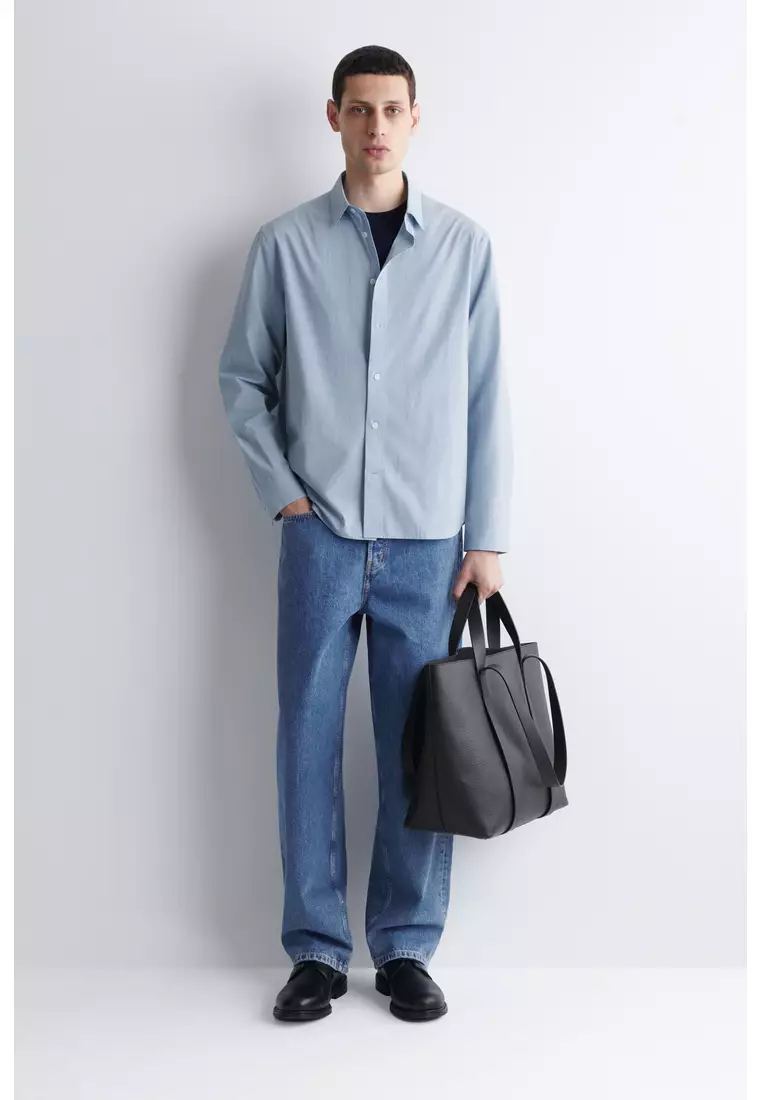 RELAXED PIMA COTTON-POPLIN SHIRT