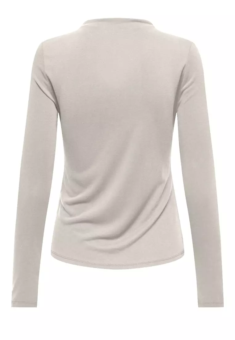 Long Sleeve Jersey Drape Top