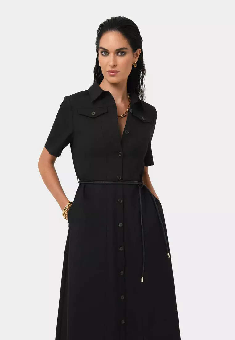 Amera Belted Utility Dress