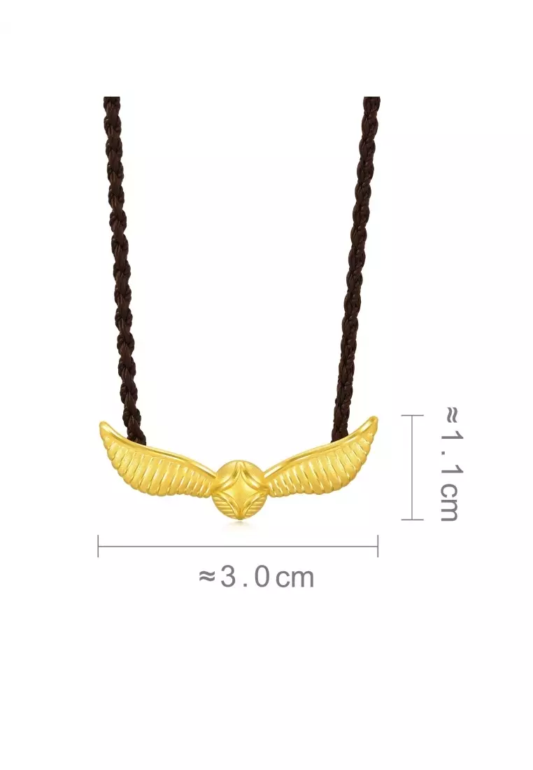 999 Gold Harry Potter Snitch Necklace for Women & Men 45cm 92855Z