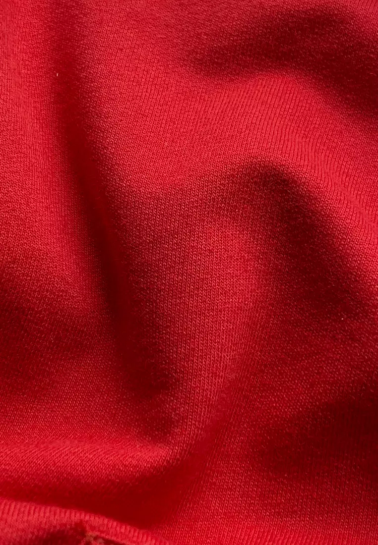 Crocodile HUES 0001 Red - Kaos Hoodie Anak Kids Original - Bahan Katun